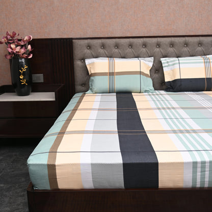 Contemporary Checkered Coziness Delsey Bedsheet