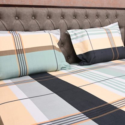 Contemporary Checkered Coziness Delsey Bedsheet