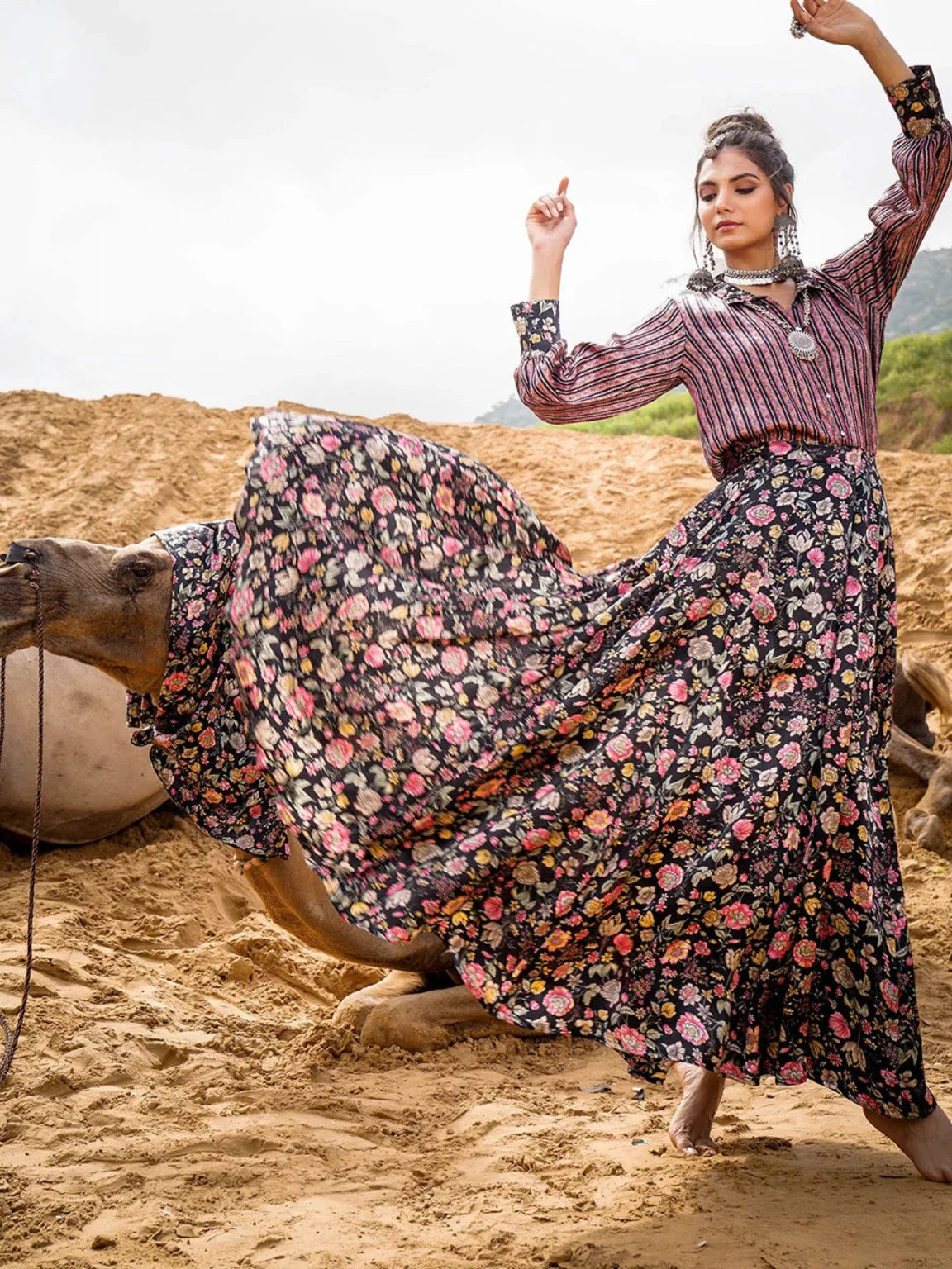 Sophisticated Top and Skirt Indo western