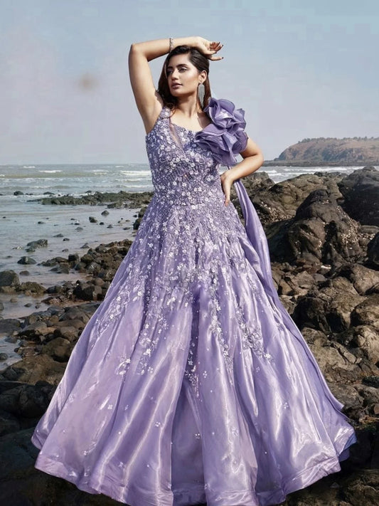 Violet Elegance Gown