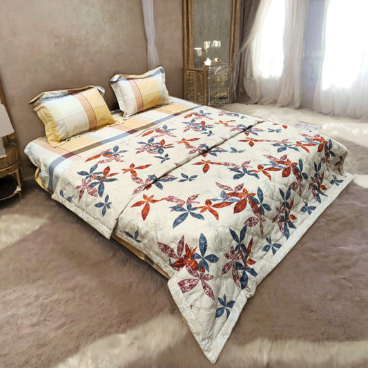 Ivory Botanical Comforter