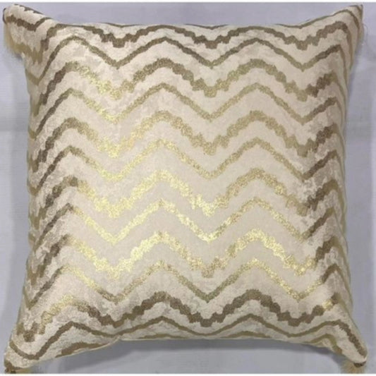 Cream & Gold Zigzag Cushion Set of 5