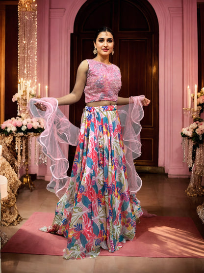 Dreamy Rosette Lehenga Set